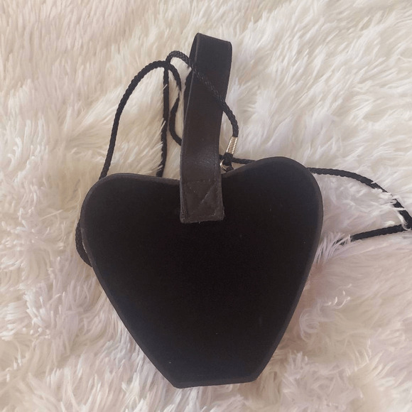 Swarovski Heart Shaped Velvet and Satin Evening Bag - Picture 2 of 9
